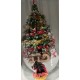  Christmas tree with sand beads with decorations. Height about 16-18 cm.