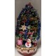  Christmas tree with sand beads with decorations. Height about 16-18 cm.