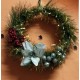  Christmas wreath with artificial fir and tinsel. Size diameter 20-25 cm.