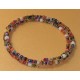 Memory wire bracelet with different colors and sizes of sand beads. Handmade on wire with 3 turns memory.