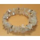 Beaded mother of pearl chips bracelet, Tibetan silver spacer and silver plated crimps. The bracelets are made by hand on memory wire, 2 turns.
