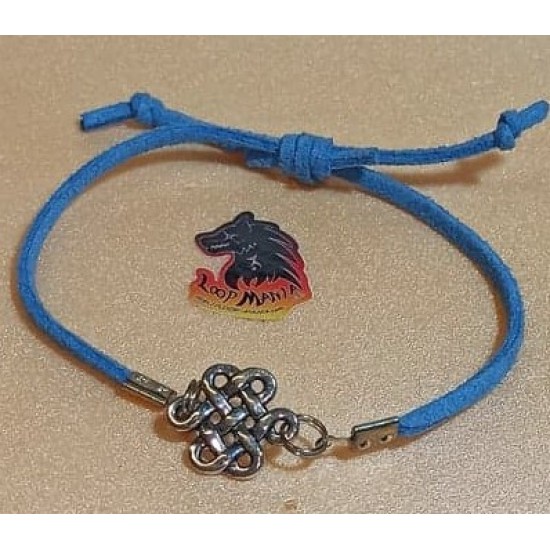 Imitation leather cord bracelet. Made of 3 mm imitation leather cord, silver metal link and lobster / sliding cord clasp. Model size 1 = 19.7 cm, model 2 = universal.