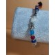 Bracelet made of glass crystals and acrylic beads with elastic. Made of glass crystals and acrylic beads. Universal size starting from 14 cm.