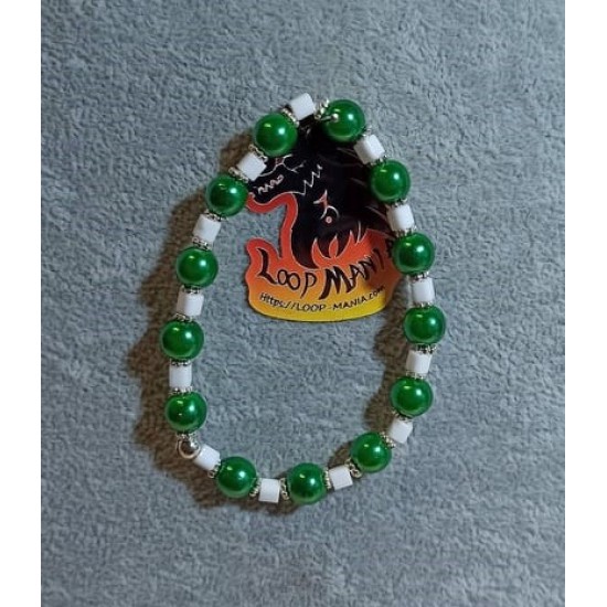 Glass bead bracelet different colors. Made of elastic. BRT350-1 green = 17.1 cm, BRT350-2 green = 17.1 cm, BRT350-3 yellow = 17.1 cm, BRT350-4 yellow = 17.1 cm,