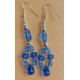 Glass bead earrings with spacers and silver plated cakes. CER031-1 = 5, CER031-2 = 6.5 cm, CER031-3 = 4 cm, CER031-4 = 4 cm, CER031-5 = 4 cm