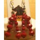 Earrings made of glass and acrylic beads with stainless steel earrings. 