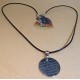  Waxed cord necklace with various pendants Tibetan silver cord end, looster and 5 cm stainless steel extension. Length between 58-65 cm.