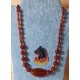  Agate bead necklace in different sizes and colors with flat round red agate stone 10 mm. Made of silicone wire with lobster lock and 5 cm silver-plated extension. Length COL100-1 = 55.9 cm, COL100 - 2 = 55.9 cm.