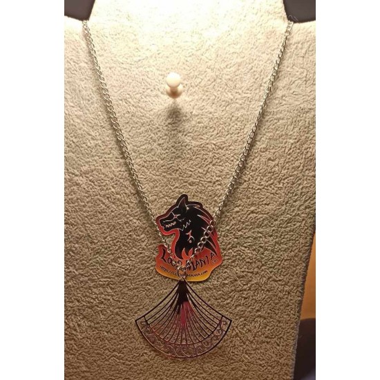 Necklace 50 cm with various pendants and stainless steel chain. Handmade on a stainless steel chain. , lobster clasp and 5 cm stainless steel extension. 