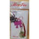 March ornaments Wooden bow different colors and metal alloy charm.