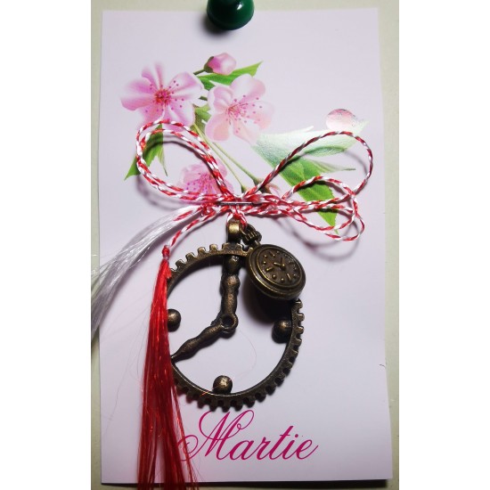 March ornaments with metal alloy watch charms.The price is for one piece.